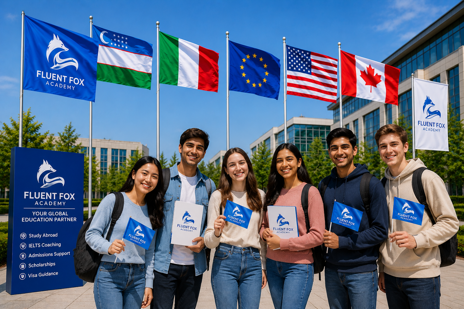 International Students with Fluent Fox Academy